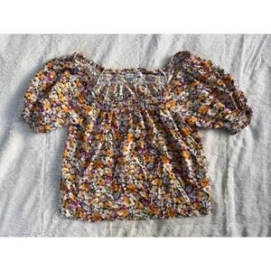 Women's Amour Vert Floral Blouse XL Cottagecore Spring USA